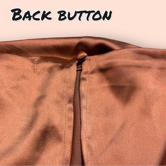 💥HP💥NWT Vernacular Boatneck Line Drop Waist Maxi Dress in Bronze. Size Small - Picture 12 of 14